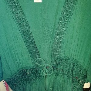 Kimono swim cover emerald green